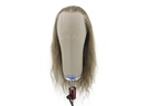 Film Lacefront Wig 100% handtied - Euro Hair,⌀57cm,Hair Length: 45-50cm Dark  Brown Grey