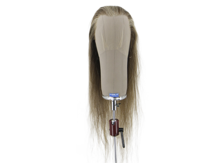 Film Lacefront Wig 100% handtied - Euro Hair,⌀57cm,Hair Length: 55-60cm  Brown Grey
