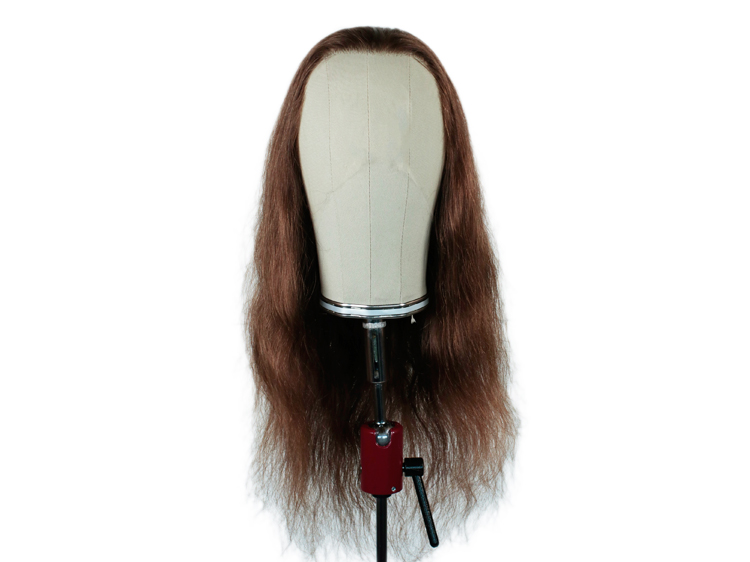 Film Lacefront Wig 100% handtied  - Euro Hair 15.7-17.7Inch Dark Brown