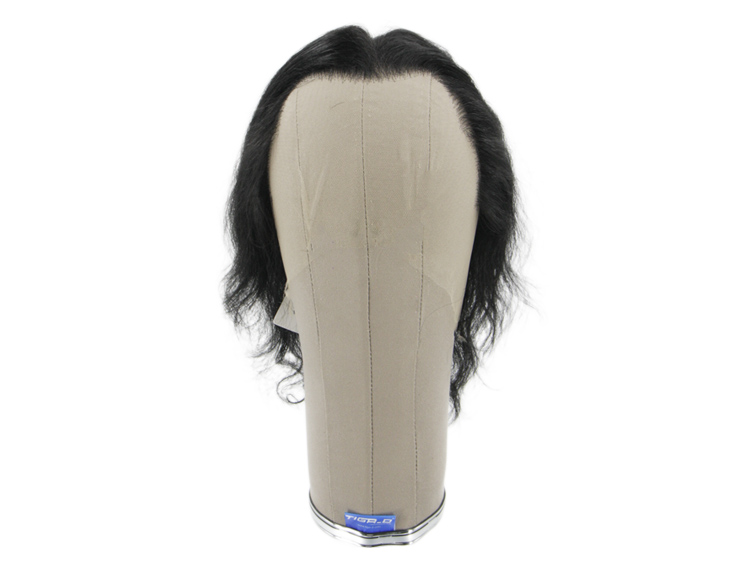 Film Lacefront Wig 100% handtied, European Hair, ø58cm,hair Length:14cm-19cm,  Black 