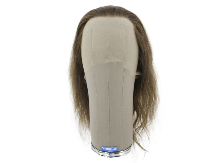 Film Lacefront Wig 100% handtied - European Hair,⌀58cm,Hair length: 25-30cm, Dark Brown