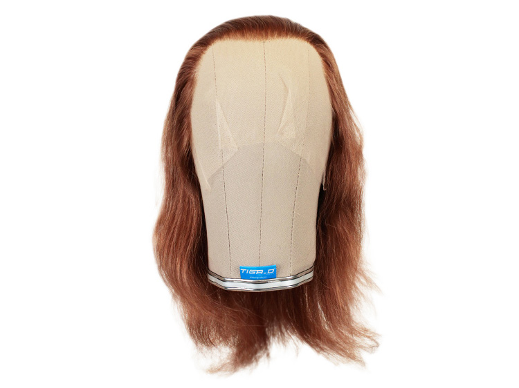 Film Lacefront Wig 100% handtied - Euro hair,⌀59cm,Hair Length: 45cm Medium Auburn Blond