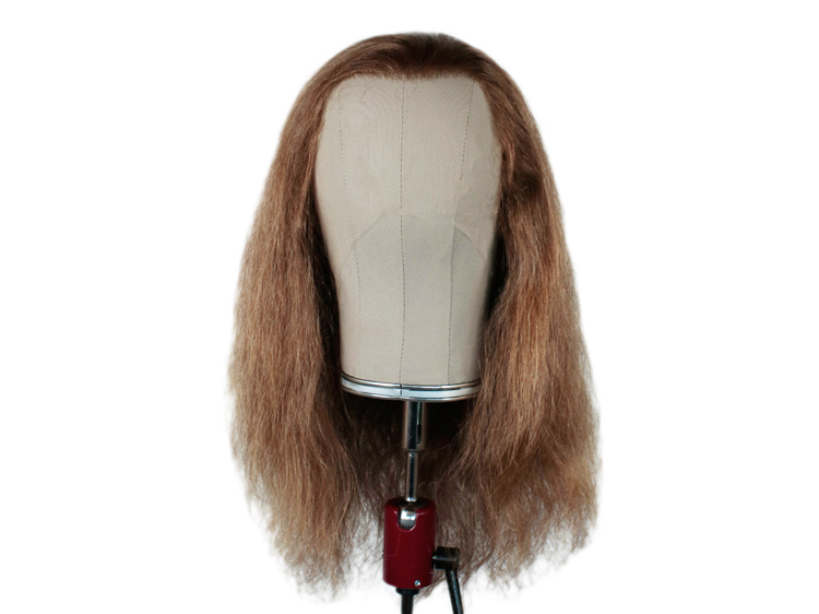Filmperücke mit Tüllansatz 100% handgeknüpft - Eurohaar,45cm (tapered) Braun