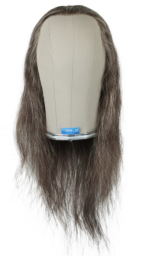 ATB Film Lacefront Wig 100% handtied -⌀59cm,Euro Hair,45cm,Dark Grey