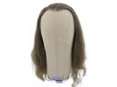 Film Lacefront  Wig 100% handtied - European hair, ø58.9cm, Length: 40cm, Dark Brown Grey