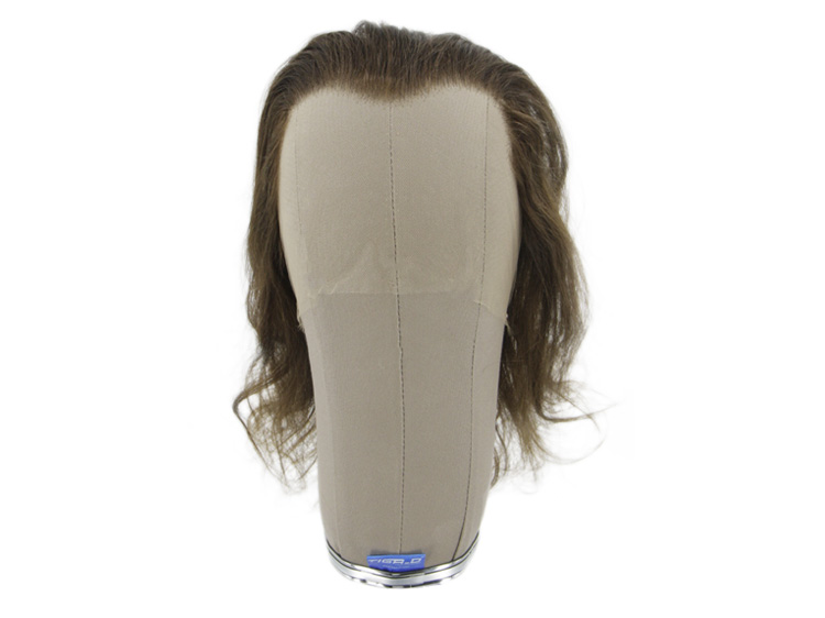 Film Lacefront  Wig 100% handtied - European hair, ø60cm, Length:19.81cm - 24.89cm,  Dark Brown