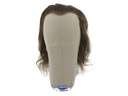 Film Lacefront  Wig 100% handtied - European hair, ø60cm, Length:19.81cm - 24.89cm,  Dark Brown