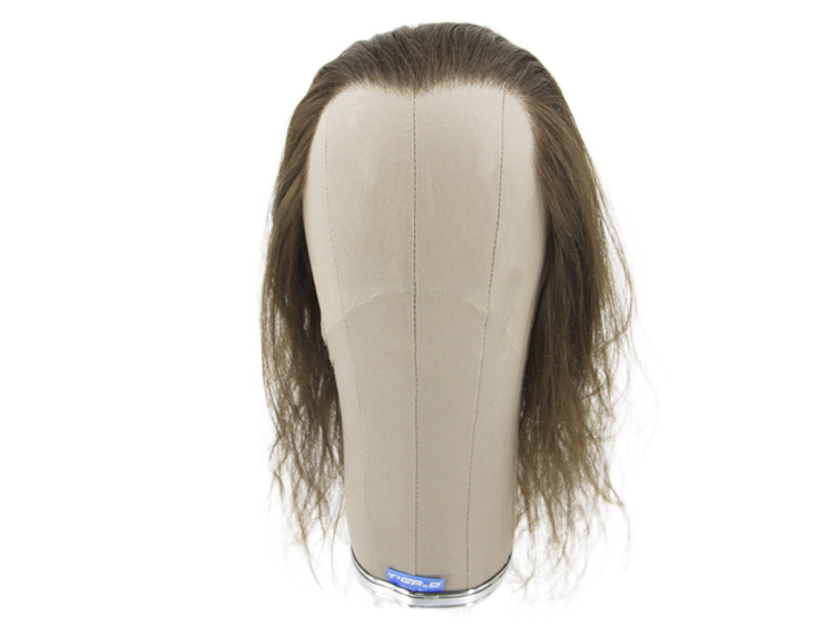 Film Lacefront Wig 100% handtied - European Hair,  11.8-13.7Inch Dark Blonde