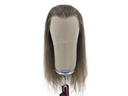 Film Lacefront Wig 100% handtied - European Hair,Film Lacefront Wig 100% handtied - European Hair,ø60cm,Hair Length: 55-60cm  Dark Brown Grey 