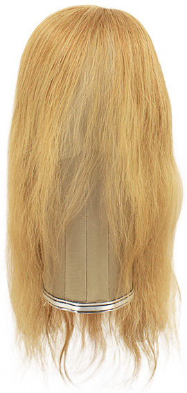 Film Lacefront Wig 100% handtied - Indian Remi Hair,Ø59cm,Hair Length: 40cm,Medium Blonde