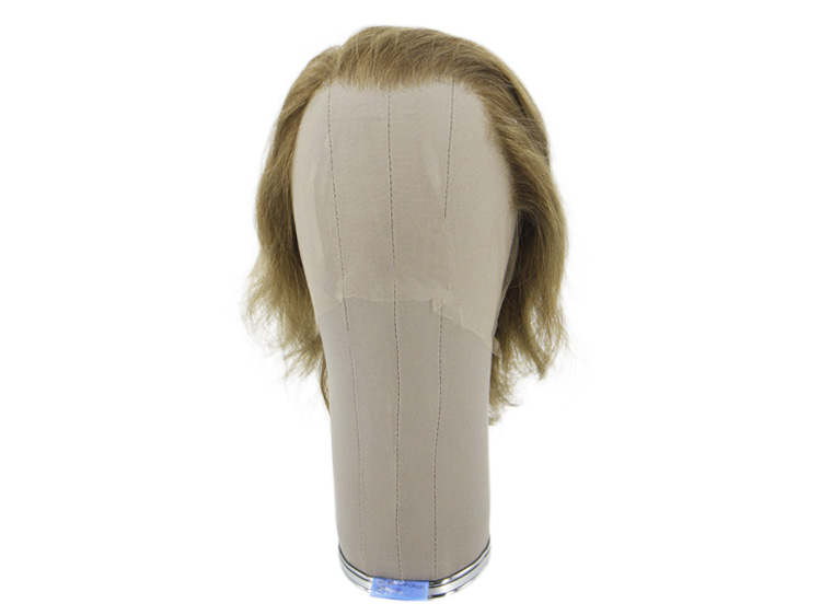 Film Lacefront Wig 100% handtied - Euro hair,ø56cm,Hair Length:14cm Medium Blonde