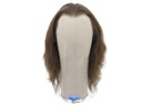 Film Lacefront Wig 100% handtied - Euro Hair, ⌀55cm,Hair Length: 25cm, Dark Brown