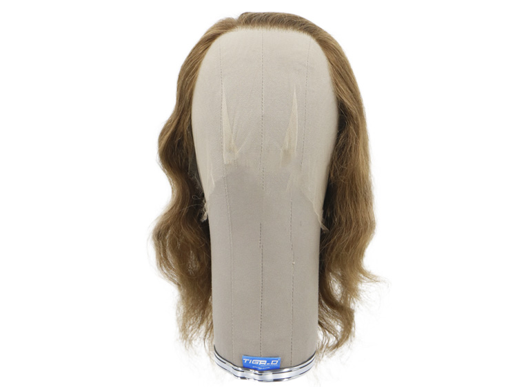 Film Lacefront Wig 100% handtied  - Euro Hair  ⌀56.8cm, Length:24.8cm, Brown