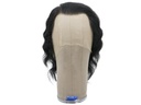 Film Lacefront Wig 100% handtied, European hair,ø58cm,hair Length: 19cm, Black 