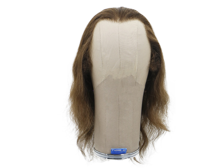 Film Lacefront Wig 100% handtied - European Hair,⌀57cm,hair Length: 25cm, Brown