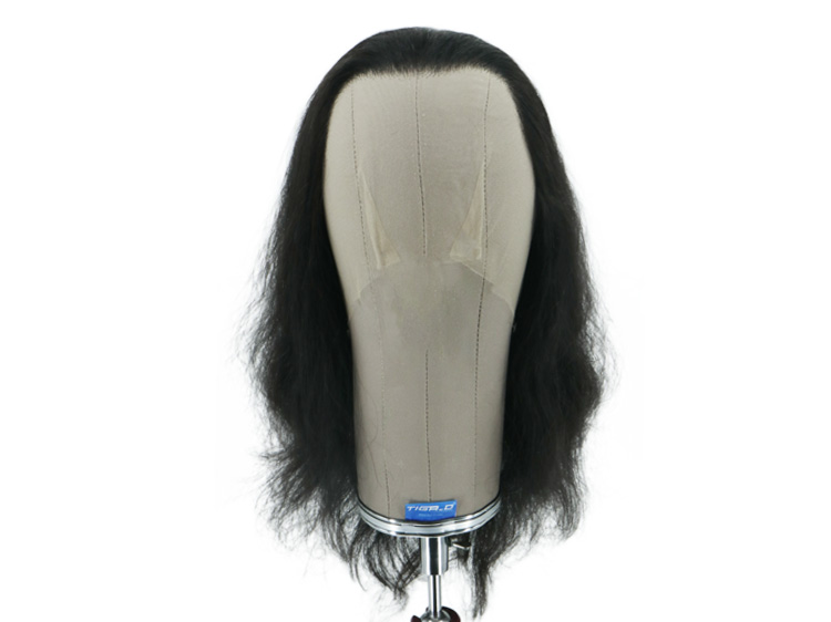 Film Lacefront Wig 100% handtied, European hair,ø59cm,Hair Length: 34cm - 39cm, Black 