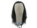 Film Lacefront Wig 100% handtied, European hair, 13.7-15.7inch, Black 