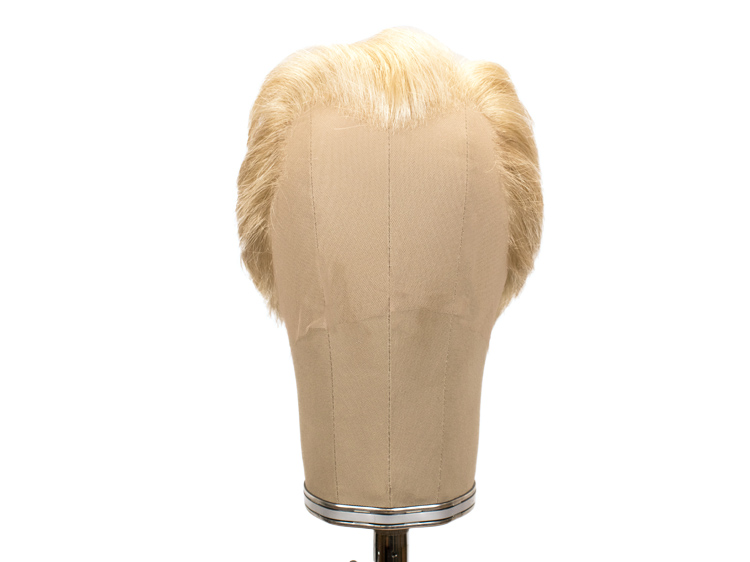 ATB men's film wig, braided with kn. Parting left, 100% synthetic hair Ø59cm, H`blond with strands