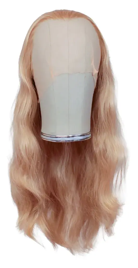 Theaterperücke 100% handgeknüpft mit Tüllansatz - Kunsthaar 42cm Blond