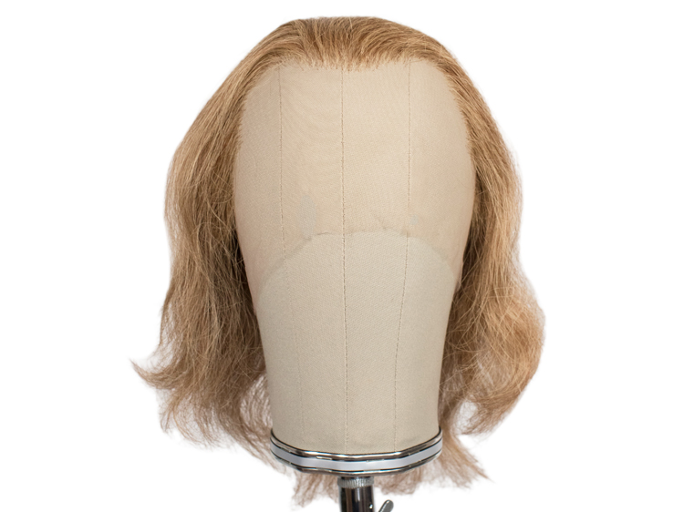 Theatre Lacefront Wig 100% handtied - Synthetic hair 7.8inch Redish brown grey