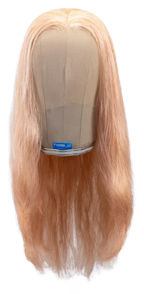 ATB theater Wig 100% handtied – Synthetic Hair 17.7inch Red-violet white