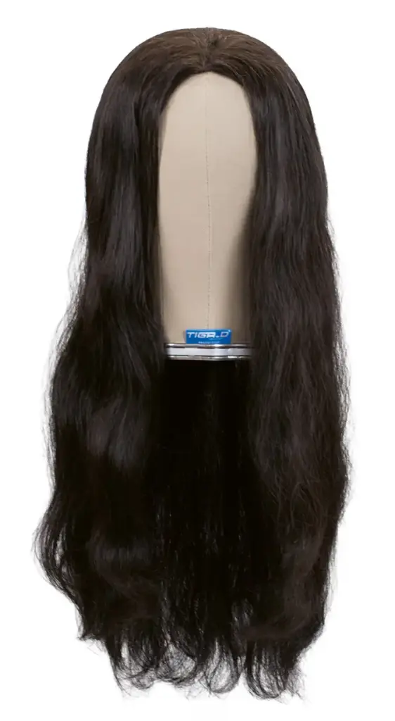 Theatre Hardfront Wig 100% handtied – Synthetic Hair 19.6inch Black Brown