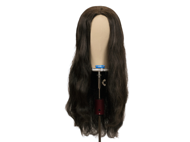 Theatre Hardfront Wig 100% handtied – Synthetic Hair 19.6inch Black Brown