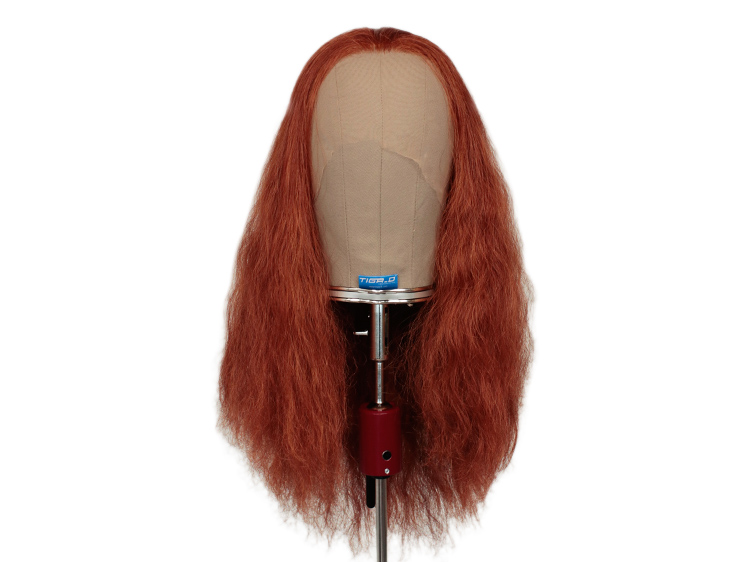 ATB Theatre Lacefront Wig handtied with wefted back - Synthetic hair 15.7inch Red Brown
