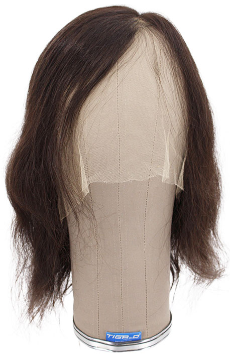 ATB Film Lacefront Woman Wig 100% Handtied  – ⌀57cm,Euro Hair, 25cm-30cm,Dark Brown 