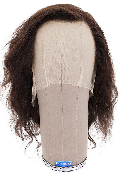 ATB Film Lacefront Woman Wig 100% handtied– ⌀57cm, Euro Hair, 30cm, Dark Brown