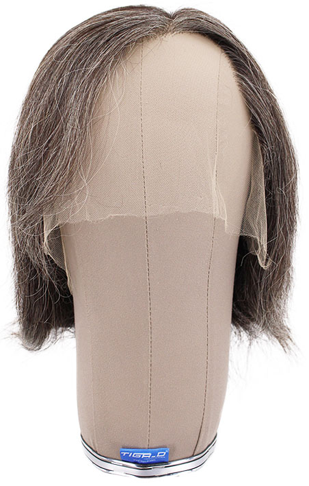 ATB Film Lacefront Man Wig 100% handtied – ø59cm, Euro Hair,24cm-25cm,Tritone Medium Grey