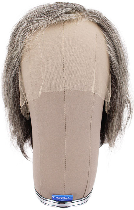 ATB Film Lacefront Man Wig 100% handtied – ⌀59cm,Euro Hair, 15-20cm, Tritone Grey