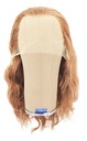 Woman Wig, 100% Handtied in Theatre lace, Synthetic Hair 36-42cm (125gr), color Medium Grey Brown