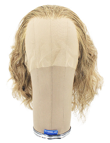 Woman Wig, 100% Hantied in Theatre lace, Synthetic Hair 28-31cm (74gr), color Grey