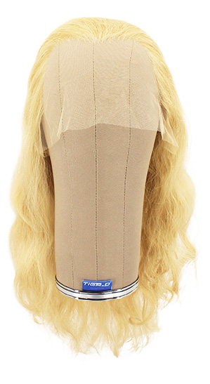 Woman Wig, 100% Hantied in Theatre Lace, Synthetic Hair 45cm (99gr), color Blonde