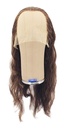 Woman Wig, 100% Hantied in Theatre Lace, Synthetic Hair 46-60cm (190gr), color Dark Grey