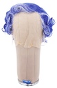 Man Wig, Back wefted Front Hantied in Termo Lace, Synthetic Hair 17cm (95gr), color Custom Blue