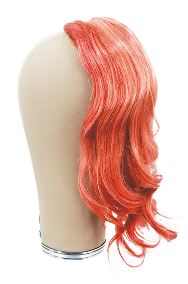 Woman Wig, 100% Handtied in Theatre China Lace, Synthetic Hair 48cm (113gr), color Blond