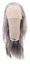 Woman Wig, Back wefted Front Hantied in Theatre China Lace, Synthetic Hair 45-61cm (202 gr), color Grey