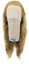 Woman Wig, 100% Hantied in Theatre China Lace, Synthetic Hair 66cm (185gr), color Light Brown