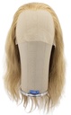 Woman Wig, 100% Hantied in Theatre China Lace, Human Hair 35-39cm (114gr), color Light Blond