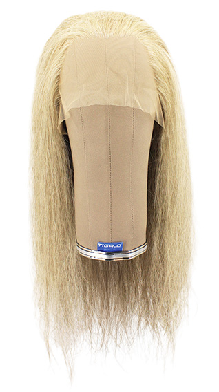 Woman Wig, 100% Hantied in Theatre China Lace, Human Hair 50cm (158gr), color Grey