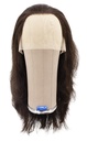 Woman Wig, Back wefted Front Hantied in Theatre Lace, Synthetic Hair 33-43cm (145gr), color Dark Brown