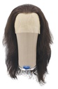 Man Wig, Back wefted Front Hantied in Theatre China Lace, Synthetic Hair 30-39cm (161gr), color Dark Brown