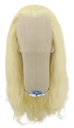 Woman Wig, Back wefted front hantied in Theatre lace front, Synthetic Hair, 48-55cm (166gr), color Light Blonde