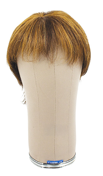 Woman Wig, Front Hantied Back wefted in Hard front, Synthetic Hair 8cm (59gr), color Red Brown