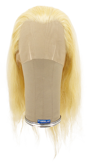 Woman Wig, 100% Hantied in Theatre China Lace, Human Hair 38cm (73gr), color Blond