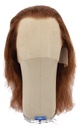 Woman Wig, Back wefted Front Hantied in Theatre China Lace, Human Hair 27-30cm (115gr), color Custom Red Brown