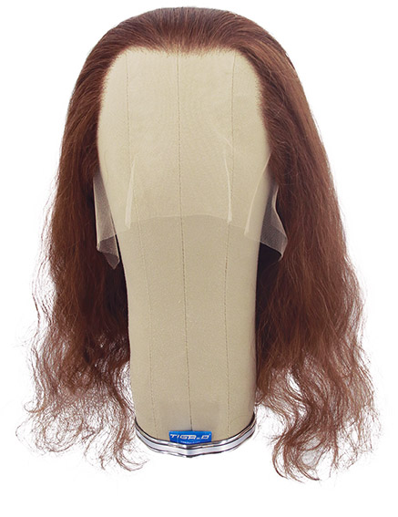 Woman Wig, Back wefted Front Hantied in Theatre Lace, Synthetic Hair 20-47cm (174gr), color Brown