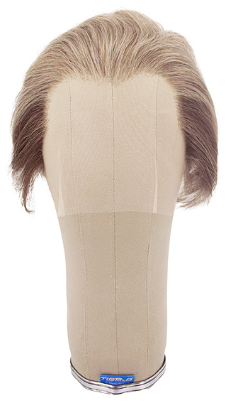 Man Wig, 100% Hantied in Hard Front, Synthetic Hair 5-13cm (36gr), color Brown Grey